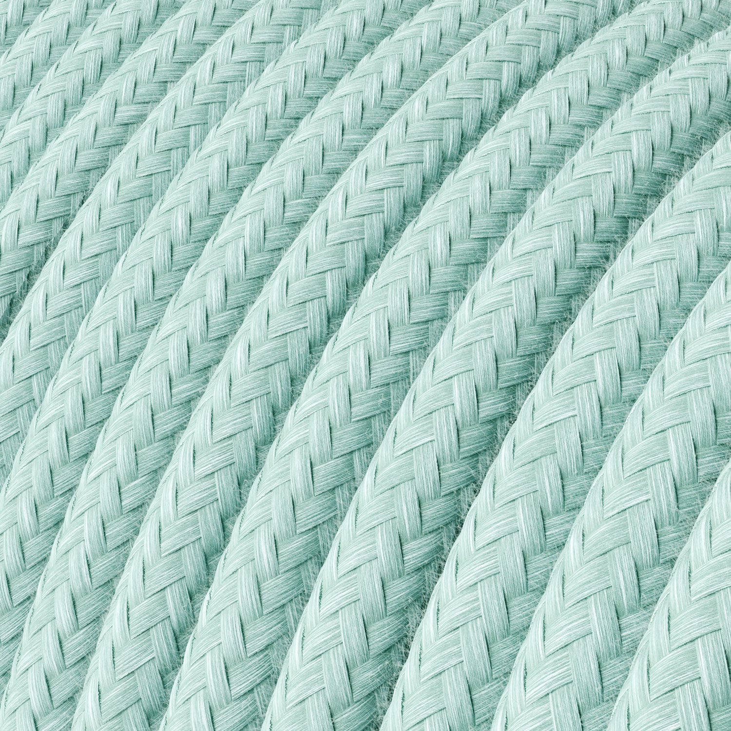 Cavo tessile in cotone color Verde Celadon - L'Originale Creative Cables, per lampade esclusive - RC18