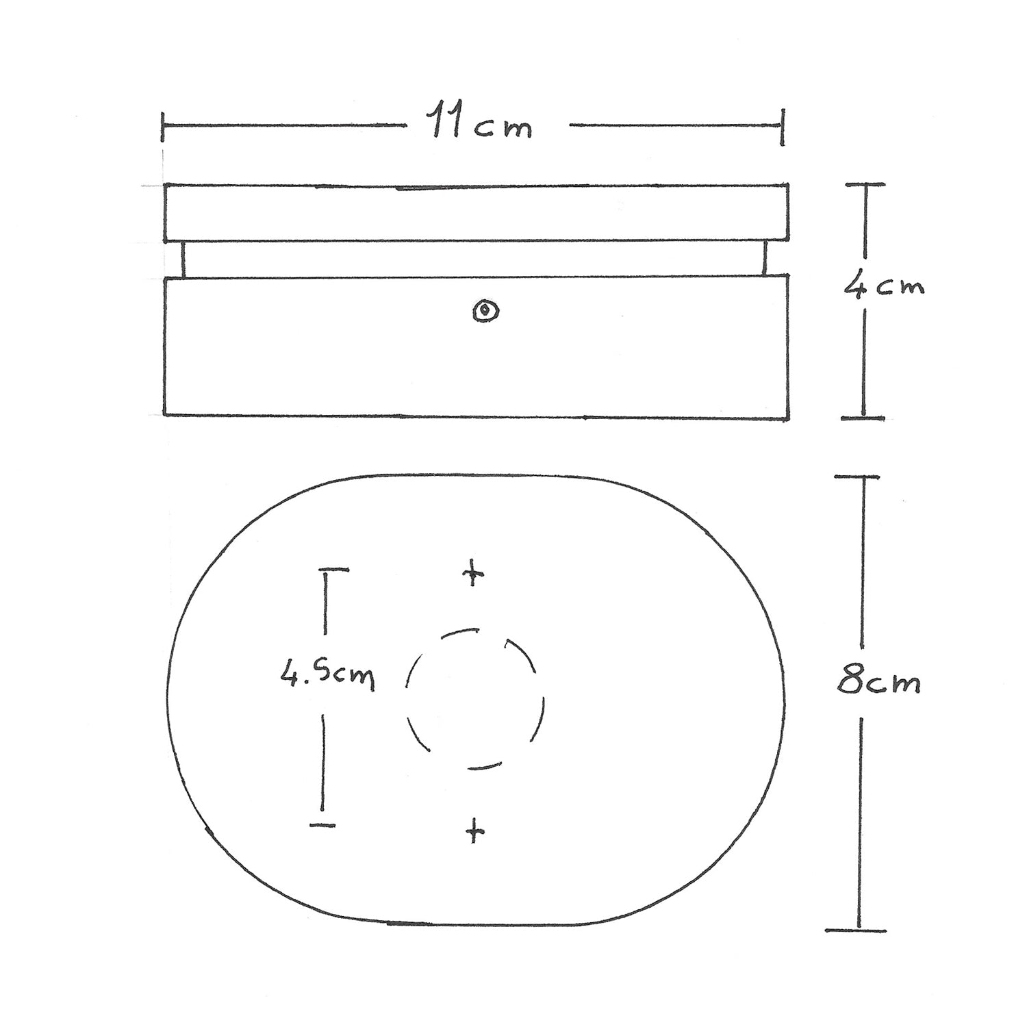 Rosone ovale in legno con 2 fori laterali per cavo per catenaria e sistema Filé. Made in Italy - Neutro