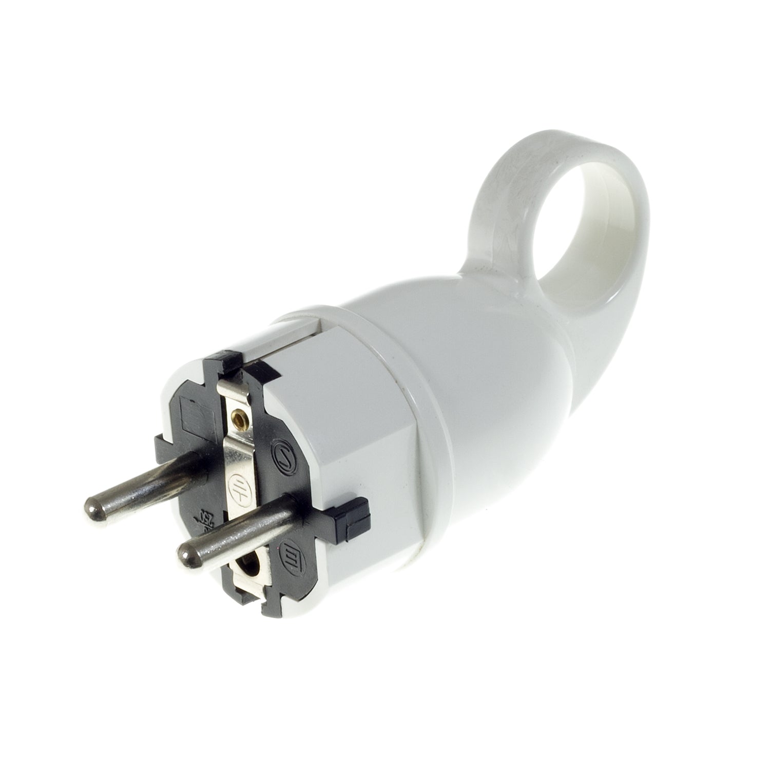 Spina Schuko Confort con anello 16A 250V - Bianco