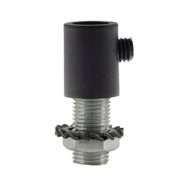 Serracavo cilindrico in plastica completo di tige, dado e rondella - Nero