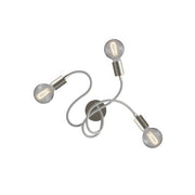 Flex 60 lampada da parete o soffitto snodabile a luce diffusa con lampadina LED G95 - Titanio satinato