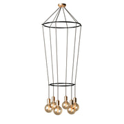 Lampadario 2 Cage a 6 cadute Globo - Ottone
