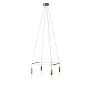 Lampadario Cage a 4 cadute P-Light - Rame