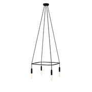 Lampadario Cage a 4 cadute P-Light - Nero