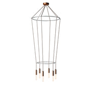 Lampadario 2 Cage a 6 cadute P-Light - Rame satinato
