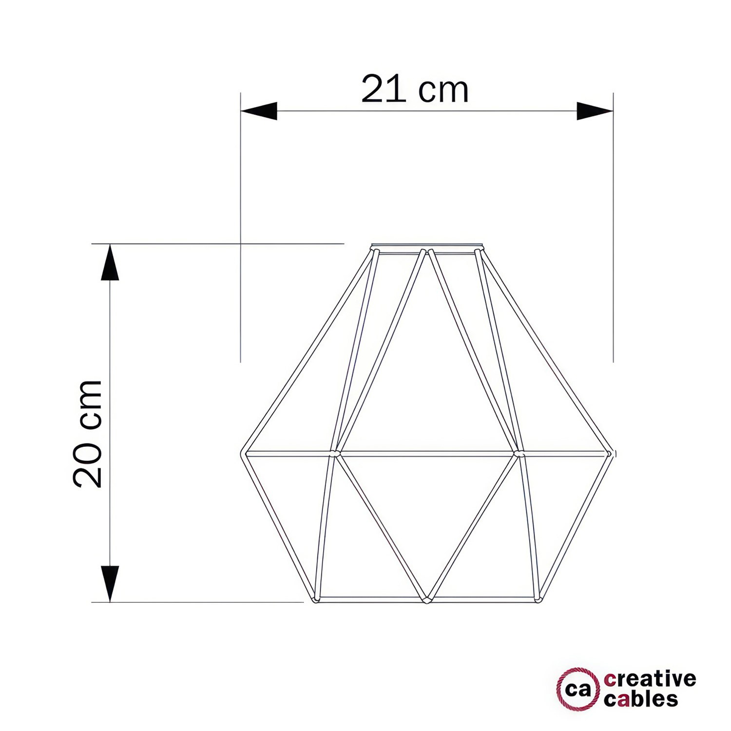 Kovinska kletka za svetila Diamond z grlom E27