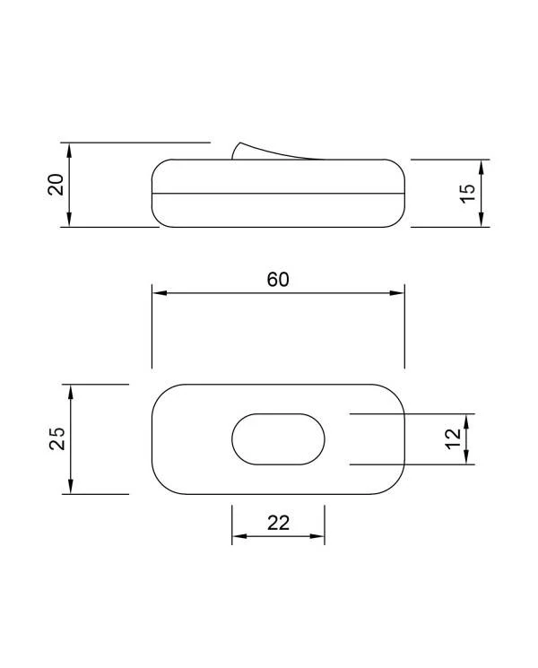 Inline enopolno stikalo Creative Switch karbon