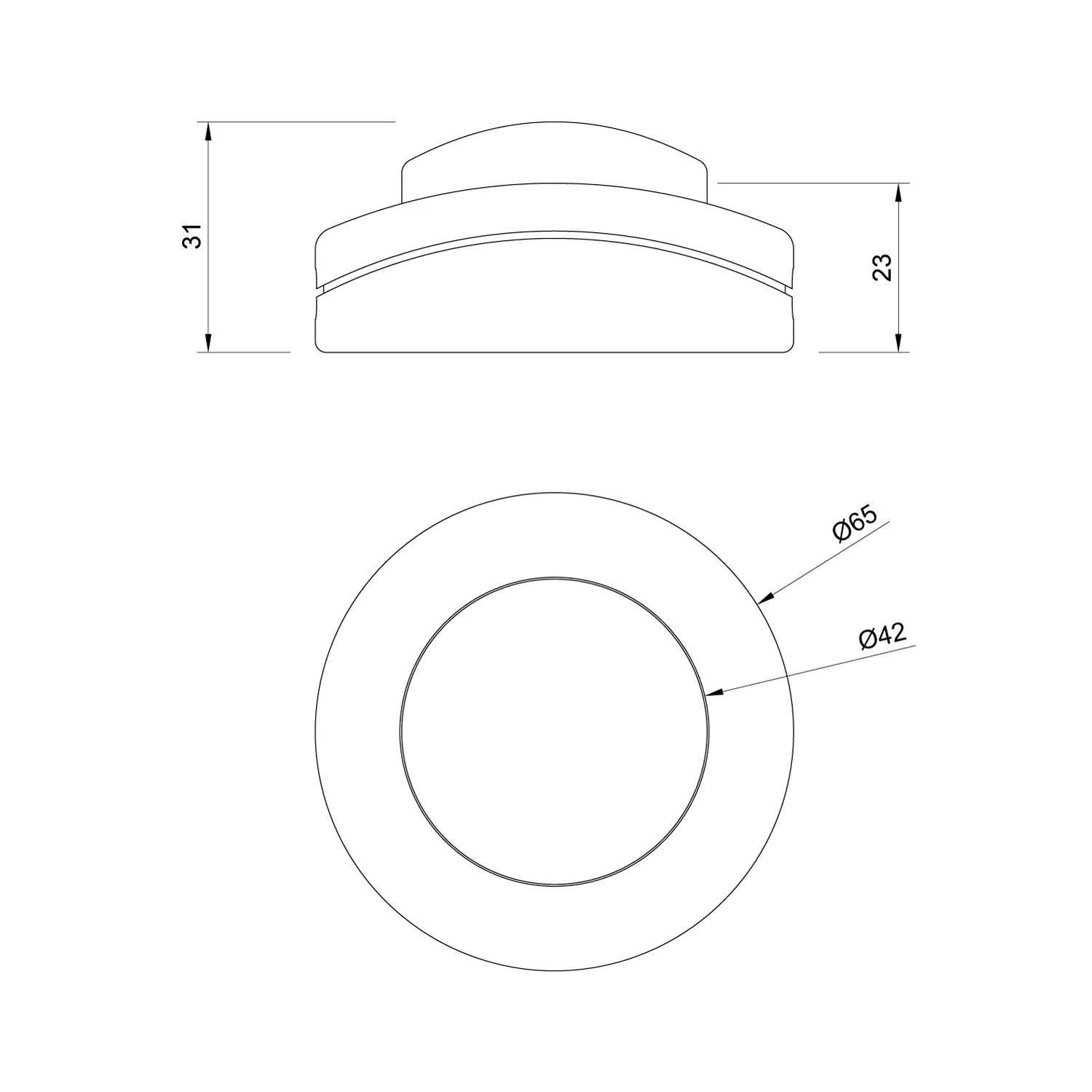 Inline enopolno talno stikalo Creative Switch bakreno