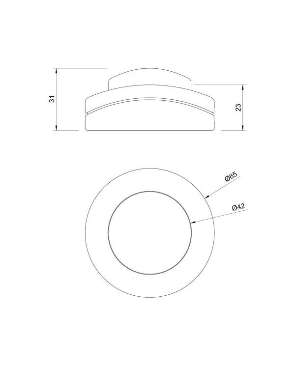 Inline enopolno talno stikalo Creative Switch bakreno