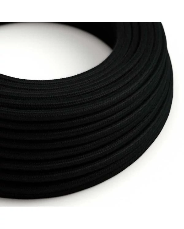 Ultra mehek silikonski kabel s črnim bombažem - RC04 okrogel 2x0,75 mm