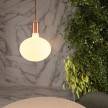 Viseče svetilo s tekstilnim kablom in kovinskimi detajli - Izdelano v Italiji