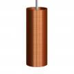 Viseče svetilo s tekstilnim kablom, Tub-E14 senčilom in kovinskimi detajli- Izdelano v Italiji