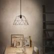 Viseče svetilo s tekstilnim kablom in senčilom Dome - Izdelano v Italiji