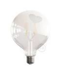 LED žarnica - Globe G125 spiralna nit - Tattoo Lamp® Cuore 4W E27 2700K