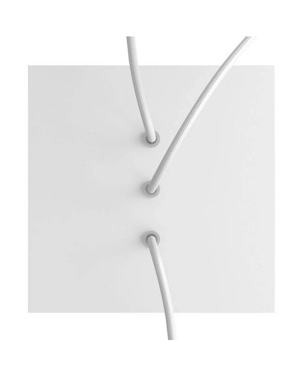 Rose- One kvadratna rozeta s 3 izpusti v liniji in 4 stranske luknje, 200mm