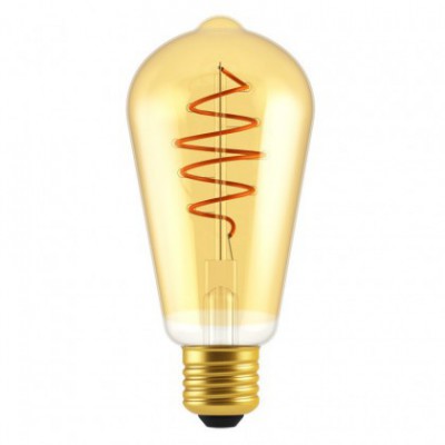 LED žarnica Edison ST64 Golden Croissant s spiralno nitko 5W E27 zatemnilna 2000K