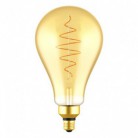 LED XL žarnica A160 Golden Croissant s spiralno nitko 8.5W E27 zatemnilna 2000K