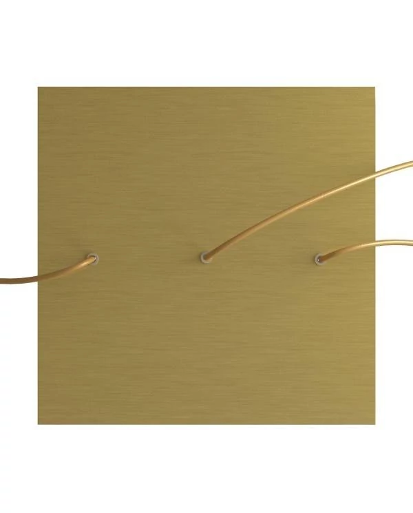 Rose-One kvadratna rozeta s 3 izpusti v liniji in 4 stranske luknje, 400mm premer