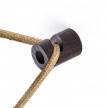 "V" stropni ali zidni nosilec za tekstilni kabel, leseni