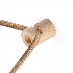 "V" stropni ali zidni nosilec za tekstilni kabel, leseni