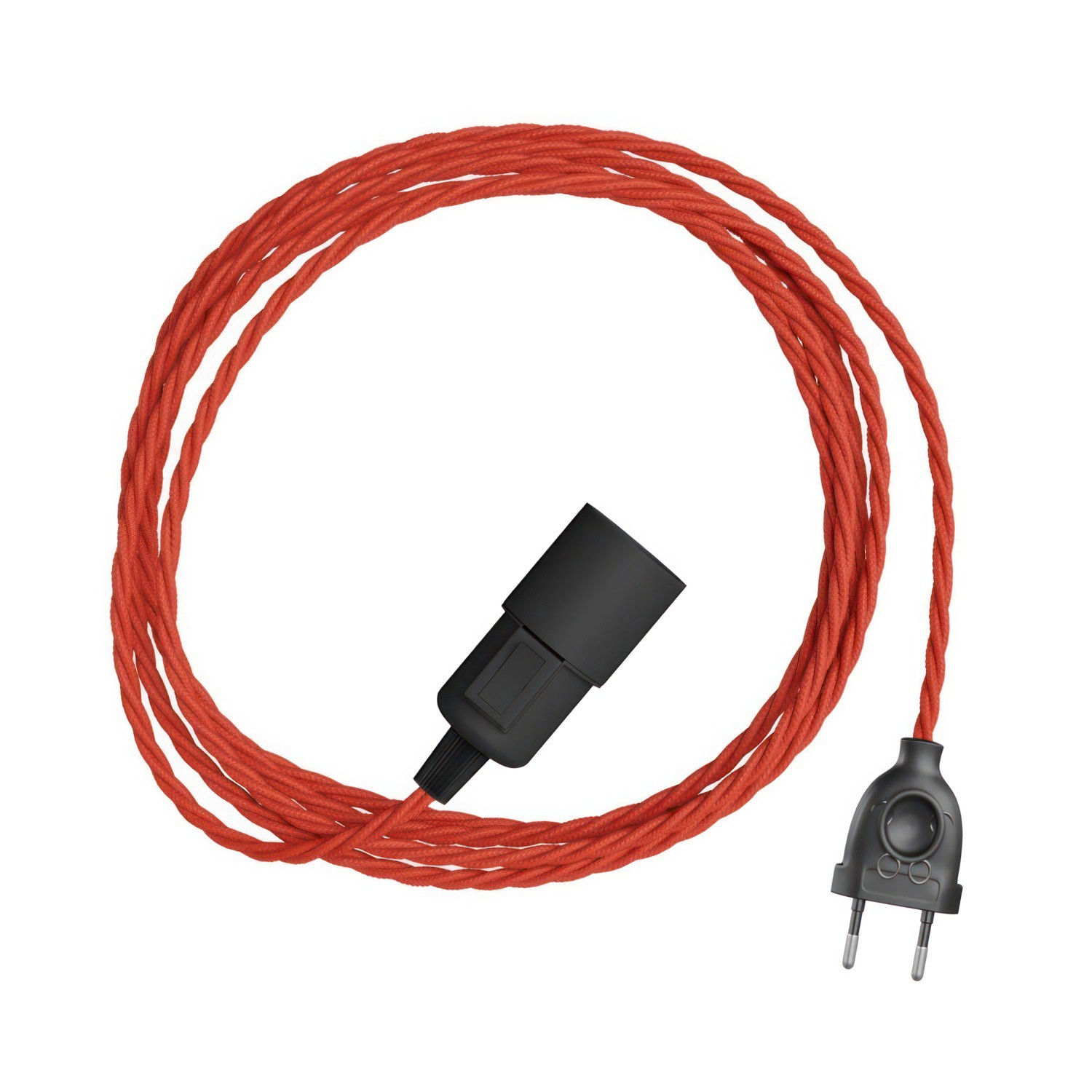 Snake Twisted Plug-in svetilka z barvnim zavitim tekstilnim kablom