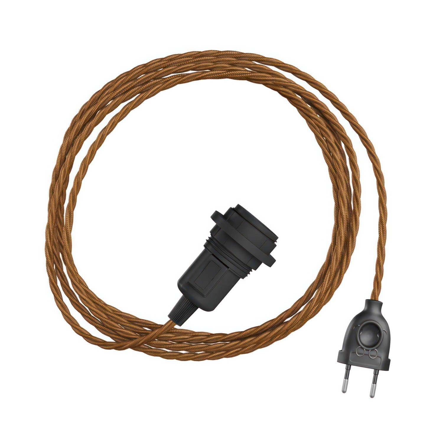 Snake Twisted Plug-in svetilka z zvitim tekstilnim kablom za senčnik
