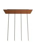 Pravokotna XXL Rose-One stropna rozeta s 4.izpusti komplet, 675 x 225 mm
