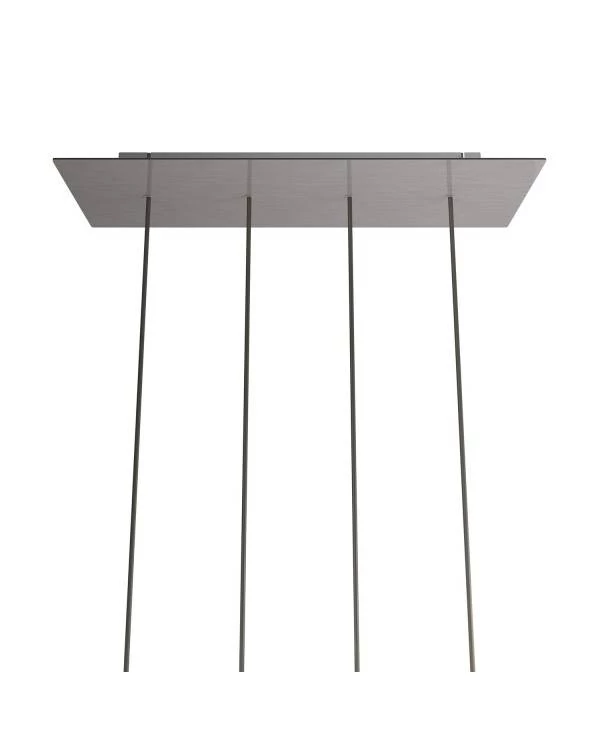 Pravokotna XXL Rose-One stropna rozeta s 4.izpusti komplet, 675 x 225 mm