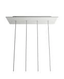 Pravokotna XXL Rose-One stropna rozeta s 4.izpusti komplet, 675 x 225 mm