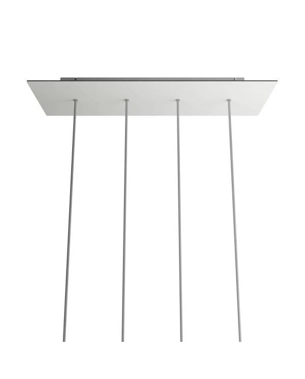 Pravokotna XXL Rose-One stropna rozeta s 4.izpusti komplet, 675 x 225 mm