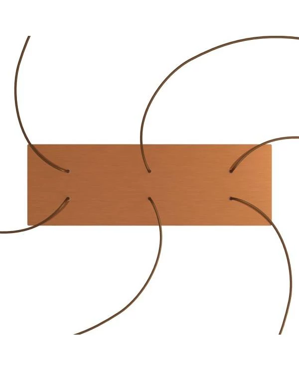 Pravokotna XXL Rose-One stropna rozeta s 6.izpusti -komplet, 675 x 225 mm