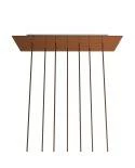 Pravokotna XXL Rose-One stropna rozeta s 7. izpusti -komplet, 675 x 225 mm
