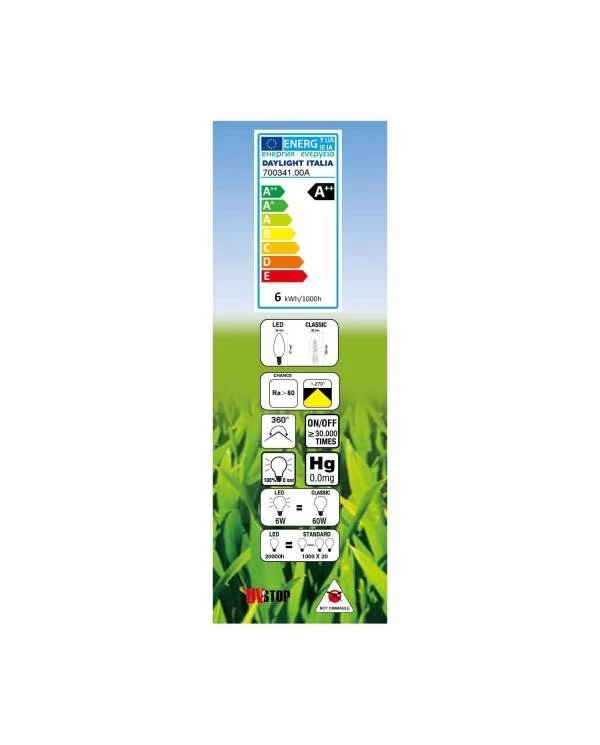 LED žarnica Oliva Milky 6W E14 2700K