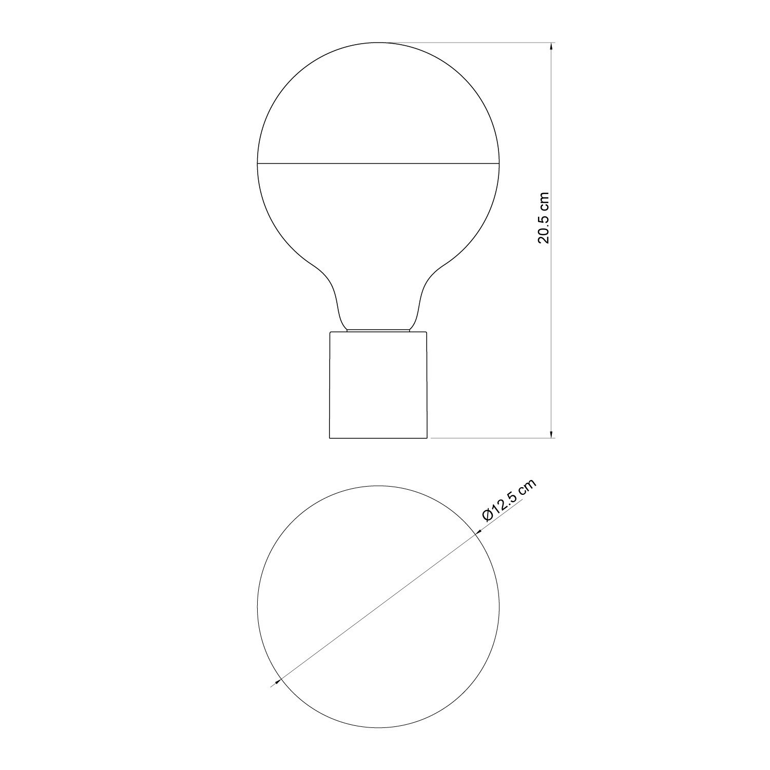 Stensko ali stropno svetilo s polkrožno sijalko - IP44