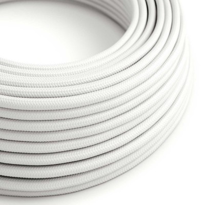 Ultra mehek silikonski kabel z belim tekstilom - RM01 okrogel 2x0,75 mm