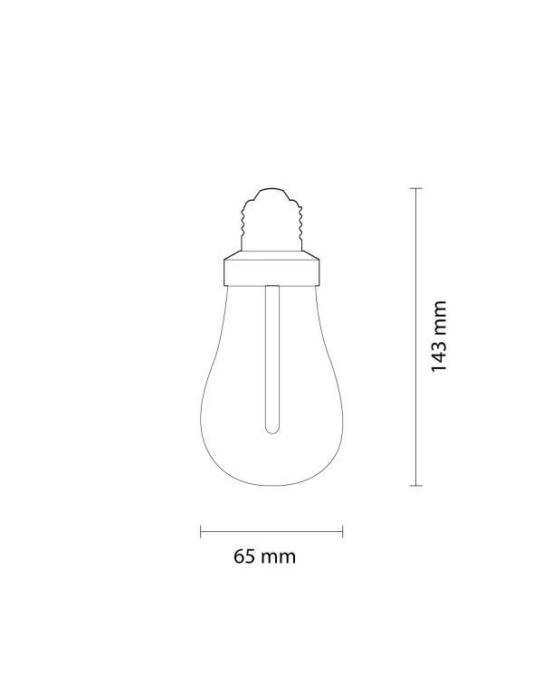 LED sijalka Plumen 002 6,5W E27 zatemnilna 2200K