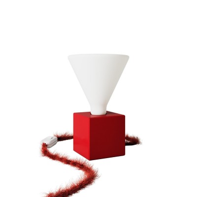 Rdeča namizna svetilka - Cubetto