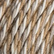 Zavit tekstilen električen kabel Country TN07 - prekrit z juto, bombažem in naravnim lanom