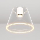 Dizajnerska stropna luč s prozorno stožčasto sijalko Ghost