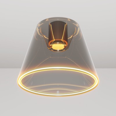 Dizajnerska stropna luč z zatemnitveno stožčasto sijalko Ghost