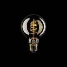 LED zlata sijalka C05 Carbon linija, spiralna nitka G80 4W E27 zatemnilna 1800K