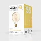 LED zlata sijalka C55 Carbon linija, ravna nitka G95 7W E27 zatemnilna 2700K