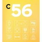 LED zlata sijalka C56 Carbon linija, ravna nitka G125 7W E27 zatemnilna 2700K