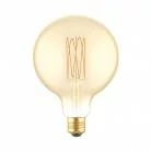LED zlata sijalka C56 Carbon linija, ravna nitka G125 7W E27 zatemnilna 2700K