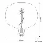 LED sijalka H02 Ellipsa 220 10W E27 zatemnilna 2700K
