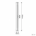 LED Linijska prozorna S14d sijalka - dolga 300 mm 6W 520Lm 2700K Zatemnilna - S01
