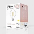 LED prozorna Globe sijalka G95 7W 806Lm E27 3500K zatemnilna - N03