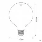 LED sijalka Globo G125 2,8W 90Lm E27 1800K - F05