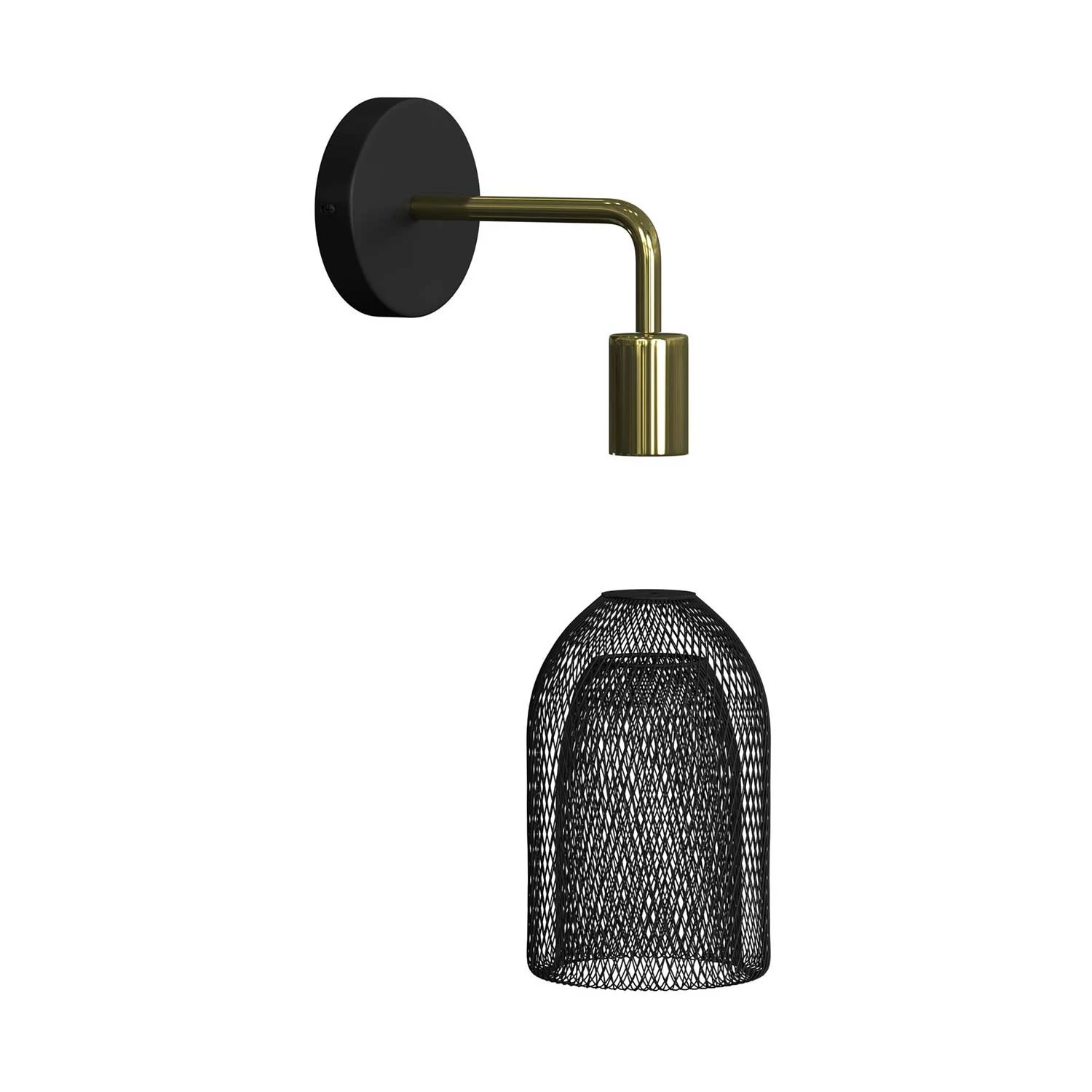 Fermaluce Urban metal, stensko svetilo s kovinsko rozeto in kovinskim senčilom Ghostbell