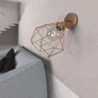 Fermaluce Metallo 90° Urban, nastavljivo kovinsko svetilo za stensko montažo s senčilom Diamond